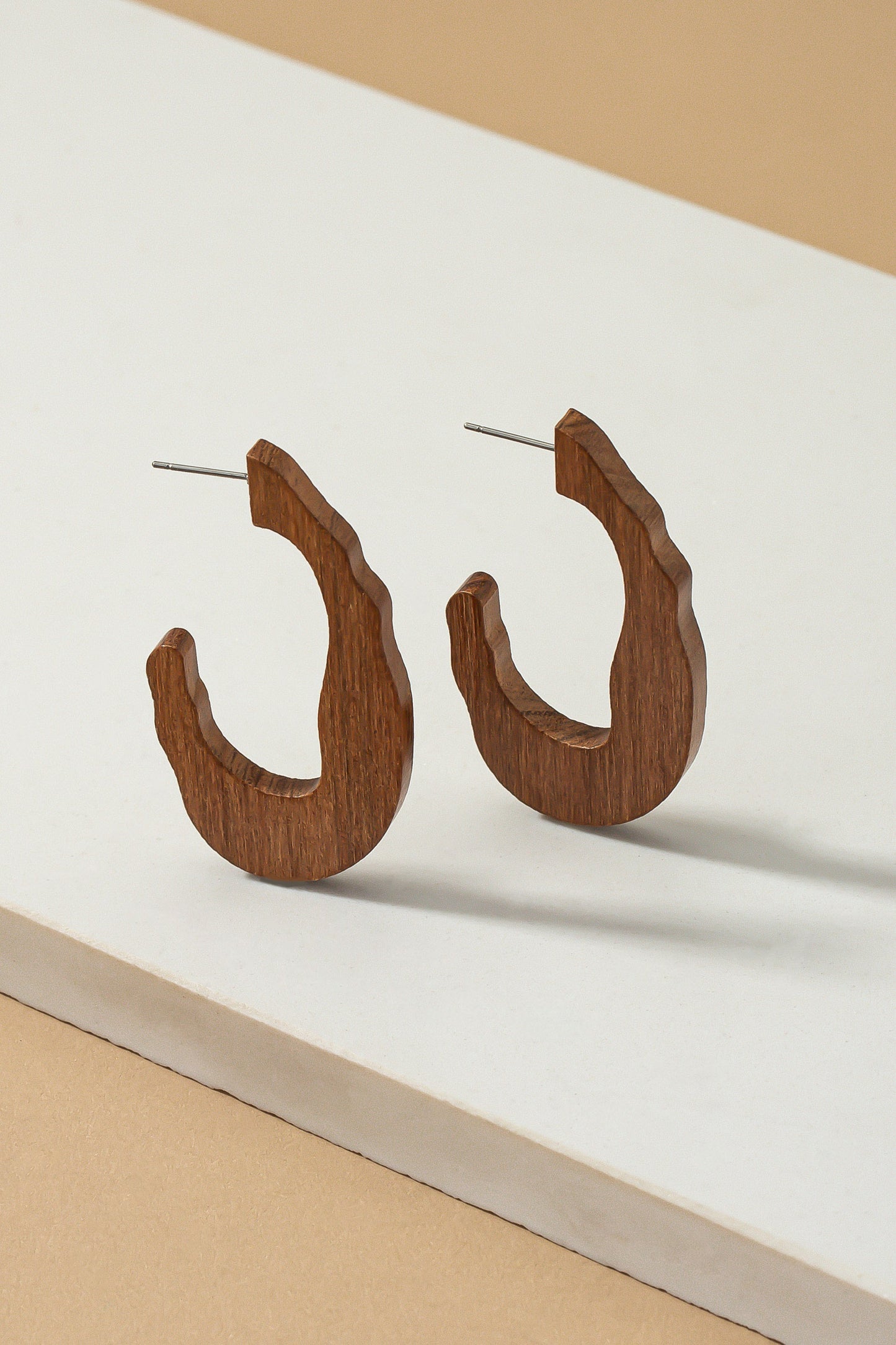 Mystery Wood Earring - Brown