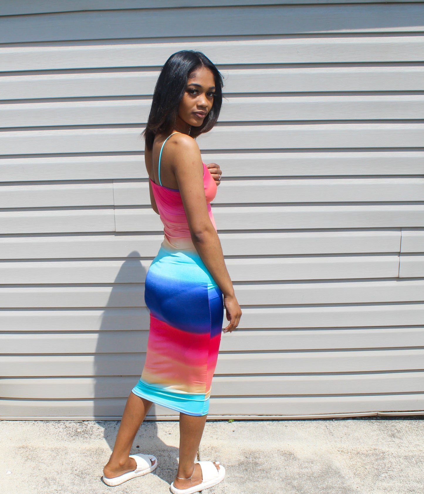 Rainbow Midi Dress